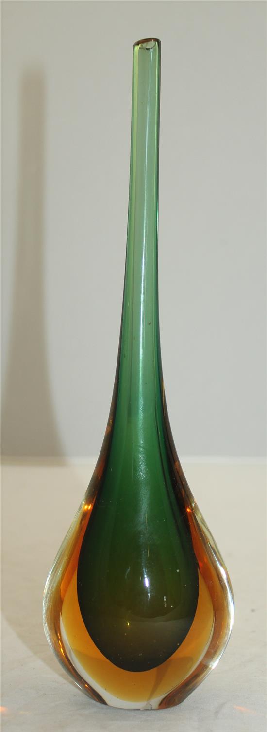 Eleven Murano Sommerso glass vases, 1950s-70s, 18cm - 38cm